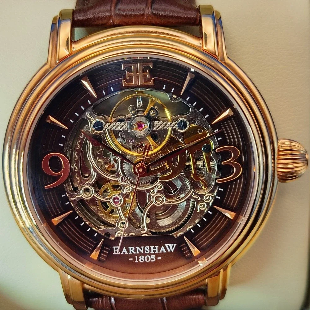 2020 Thomas Earnshaw Automatic Longcase Grande Skeleton Mens Watch Full Set